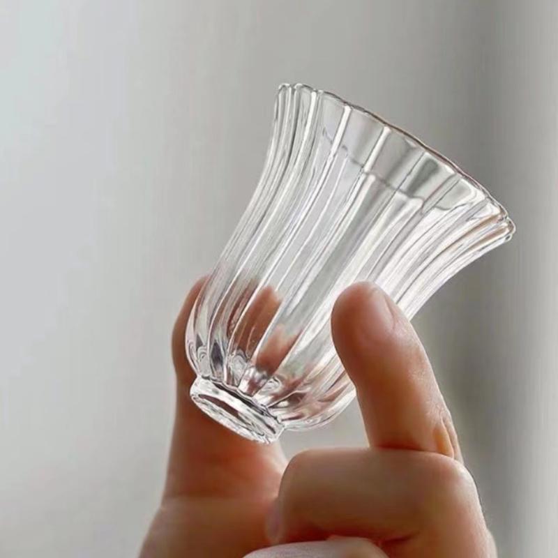 Japanese Tea - 50ml Mini Çiçek Yapraklı Cam Çay