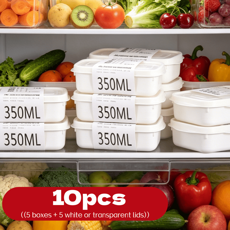 Bento Box - 10 Adet Yeniden Kullanılabilir İstiflenebilir Gıda