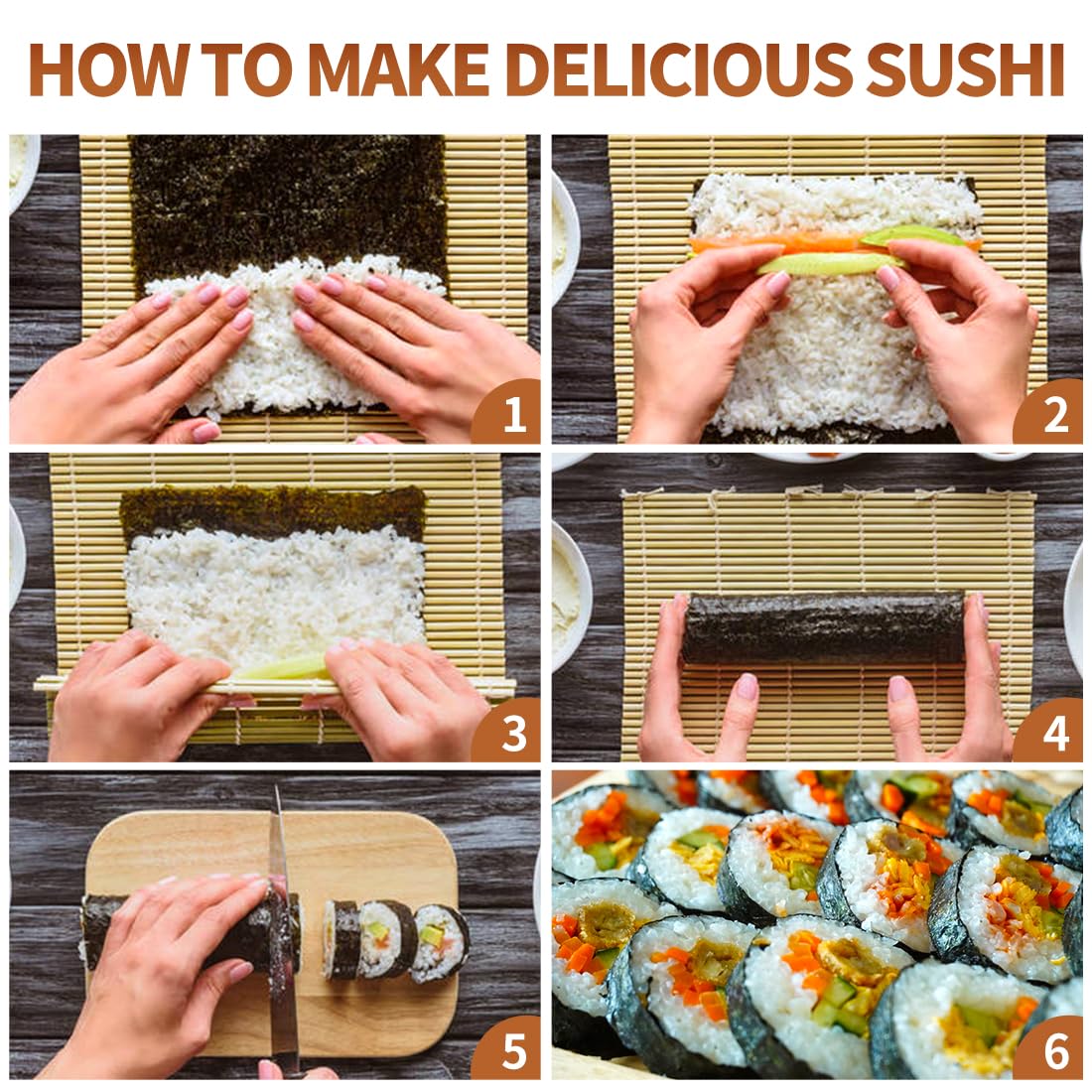 Çeşitli Bambu Suşi Matları, Ba - Sushi Making Kit incelemesi ve fiyatı
